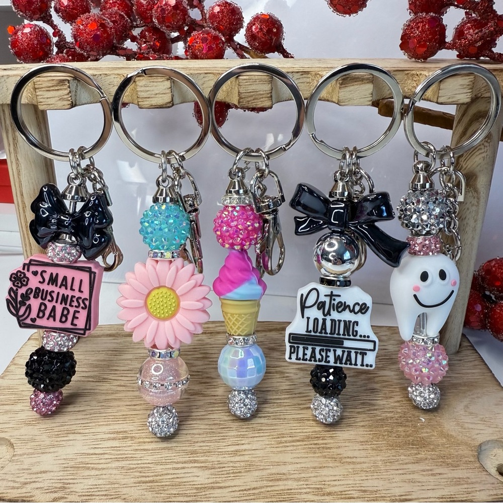 HANDMADE Charming Keychains Beads and Charms✨